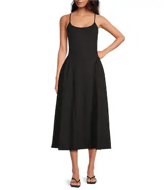 Every Knit Scoop Neck Sleeveless A-line Midi Dress | Dillard's | Dillard's