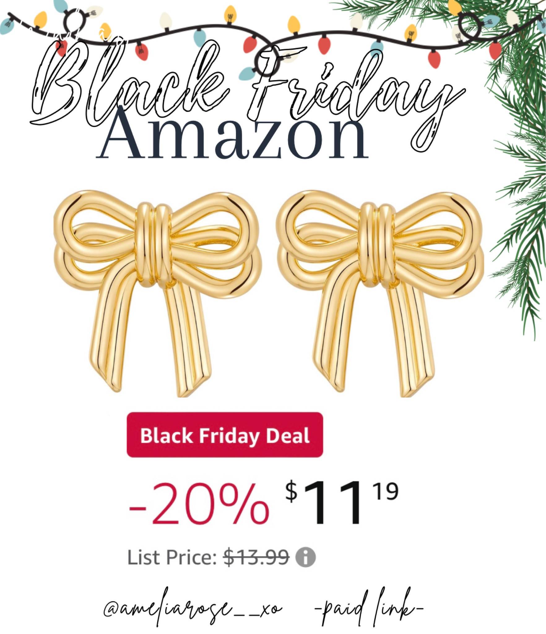 Grabbed these for the holidays!! The perfect little bow earrings 😍 Would be a a great stocking stuffer, work secret Santa, or cute teacher gift idea too! 

#LTKCyberWeek #LTKHoliday #LTKGiftGuide