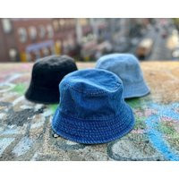 Denim Bucket Hat Men's Hip Hop Fashion Sun Hat | Etsy (US)