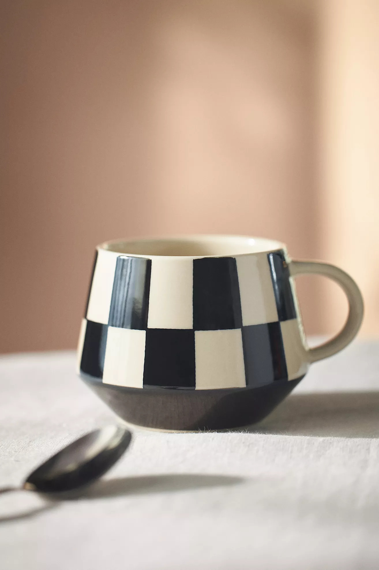 Checkered Stoneware Mug | Anthropologie (US)