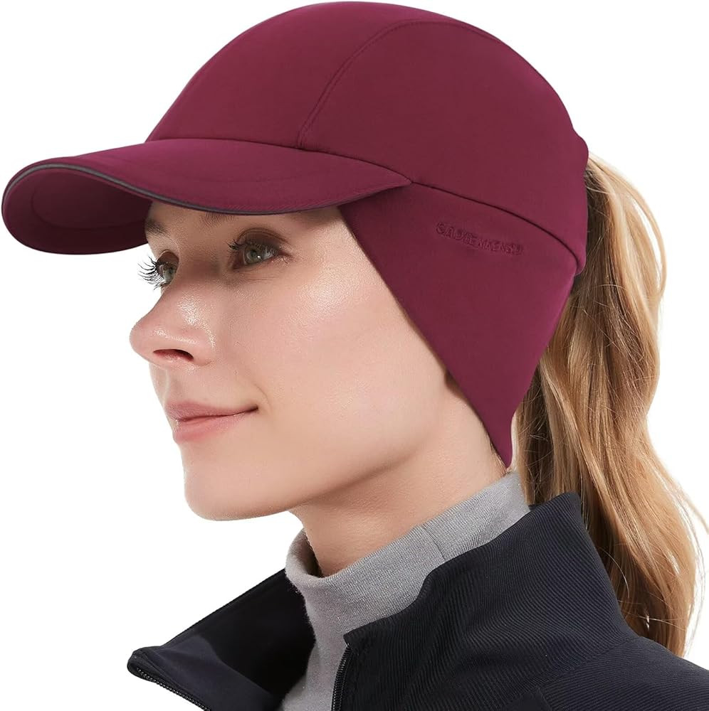 GADIEMKENSD Women's Winter Reflective Fleece Ponytail Hat with Drop Down Ear Warmer | Amazon (US)