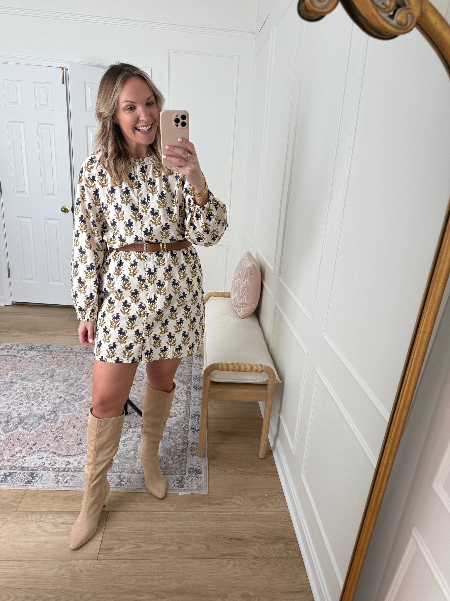 Paired this shift dress with a belt - love this for the office or a date night! Wearing a med 

#LTKSeasonal #LTKWorkwear #LTKMidsize