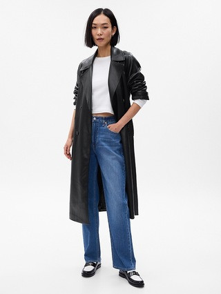 Vegan Leather Trench Coat | Gap (US)
