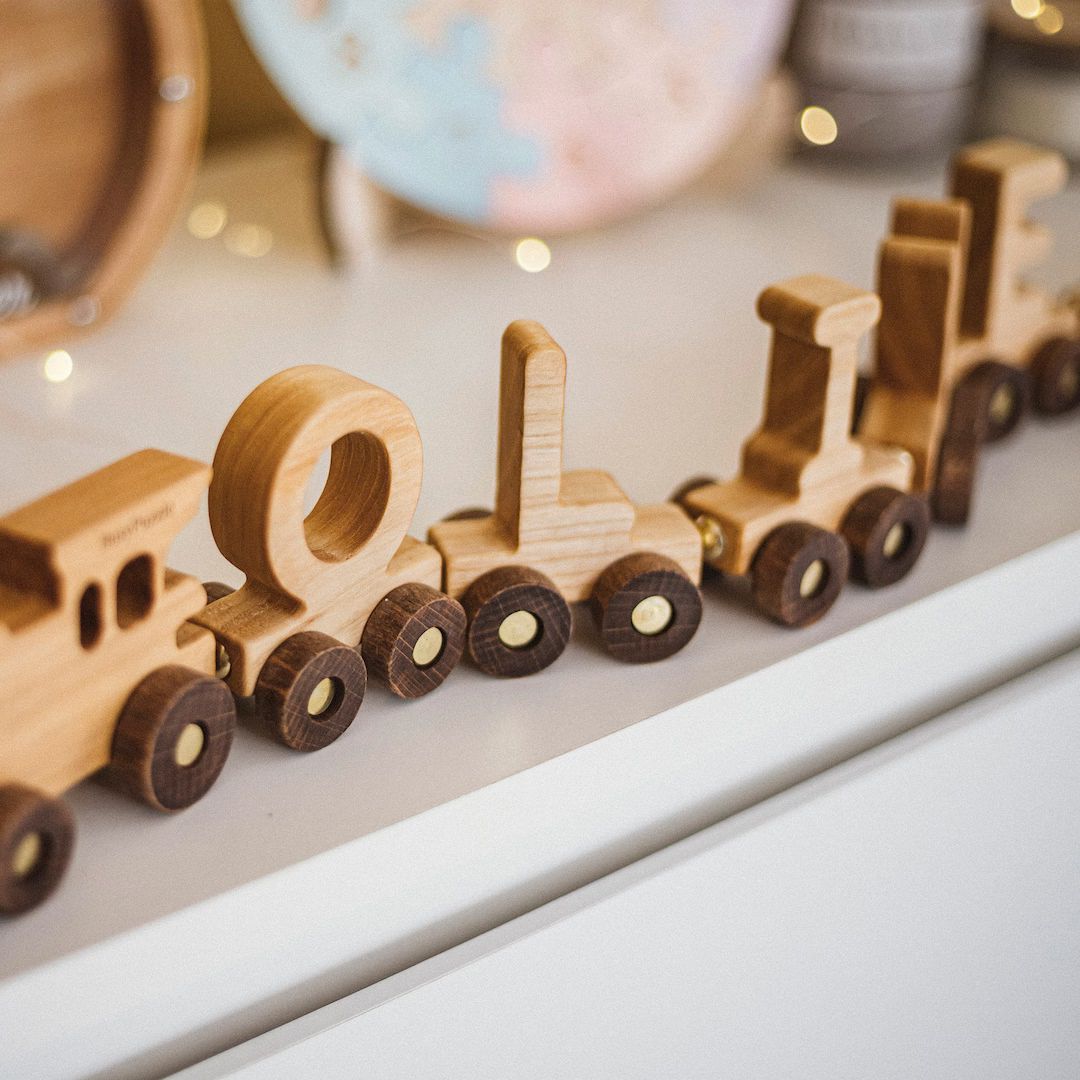 Wooden Train Toy With Name, Personalized Gifts For Kids, Baby Boy Gift, 1st Birthday, Nursery Dec... | Etsy (US)