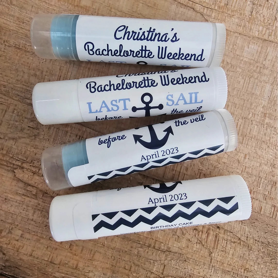 Personalized "last Sail Before the Veil" Party Favor Lip Balms - Etsy | Etsy (US)
