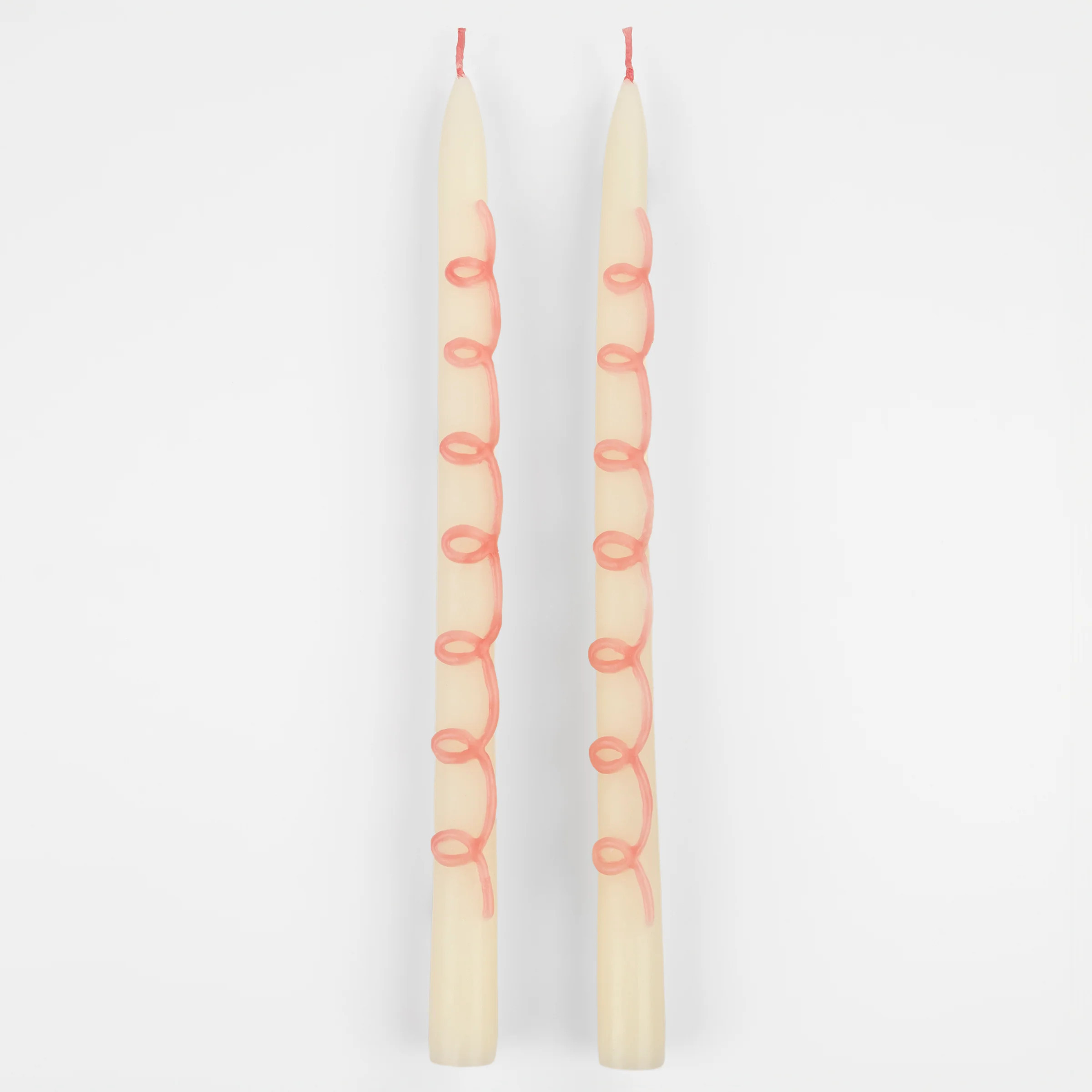 Pink Swirl Taper Candles (x 2) | Meri Meri