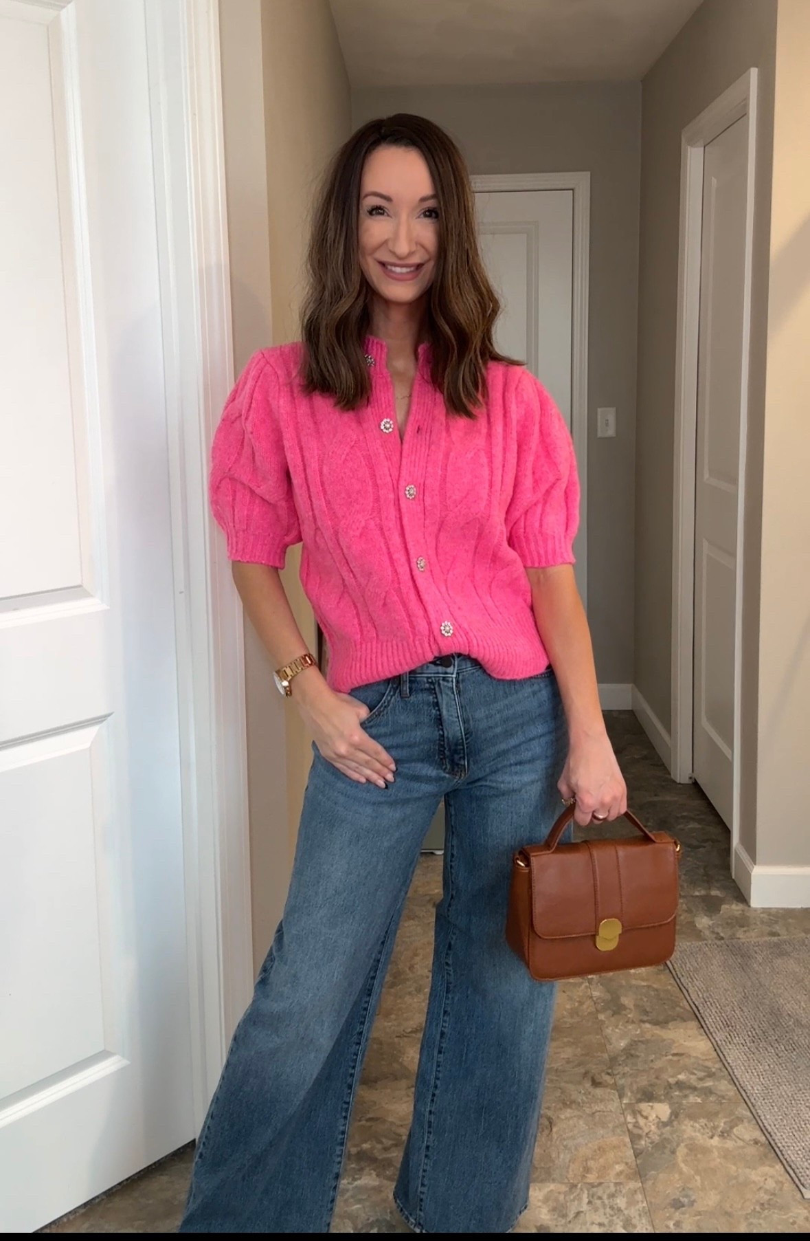 cable knit cardigan in the prettiest pop of pink is my new favorite way to brighten up a fall day! I paired it with classic high-rise wide-leg denim and a structured brown bag for a timeless, feminine look.

✨ Shop the full look below — perfect for lunch dates, office casual days, or weekend errands with style.

#LTKFallStyle #OOTD #LTKfashion #FallOutfitInspo #LTKstyle #CasualChic #CardiganSeason #LTKFinds #LTKstyletip


#LTKOver40 #LTKFindsUnder50 #LTKStyleTip