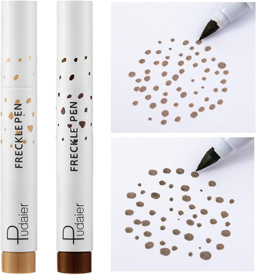 ILantule Freckle Pen, 2 Pieces Natural Freckle Pen, Freckles Pen, Easy to Color, Waterproof Durab... | Amazon (UK)