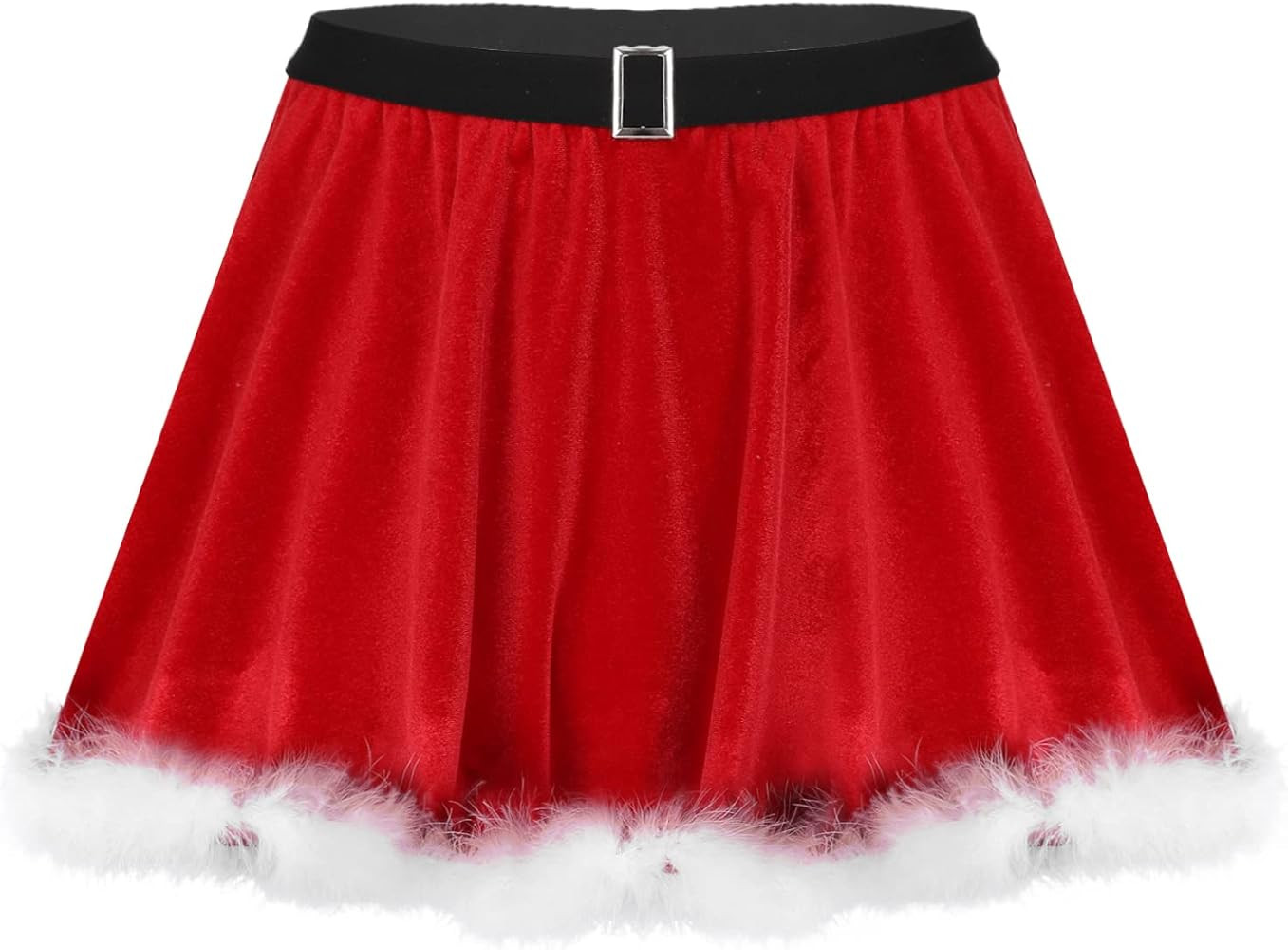 iiniim Womens Sexy Christmas Mrs. Santa Claus Sequin Pleated Tutu Mini Skirt | Amazon (US)