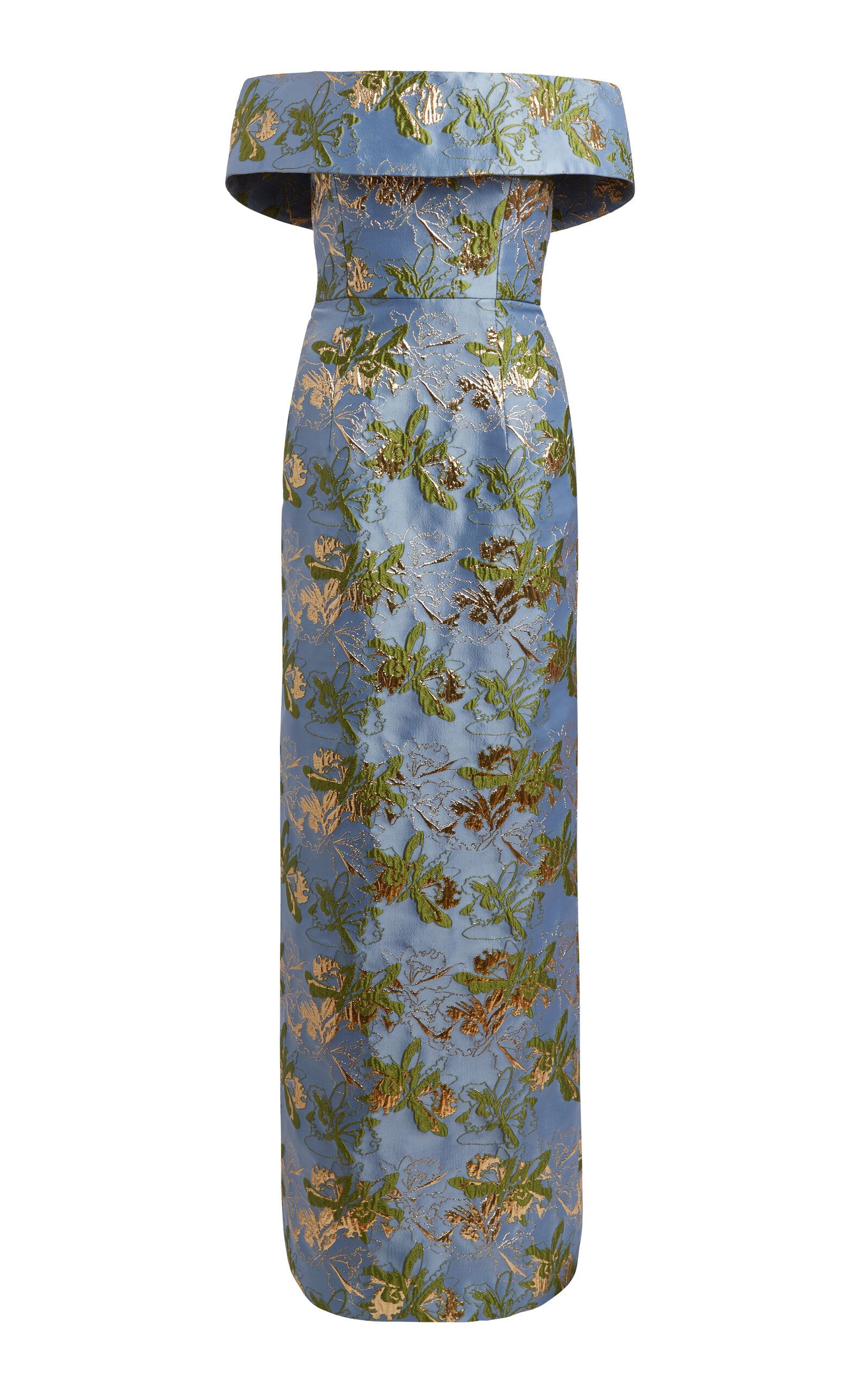Clover Brocade Column Gown | Moda Operandi (Global)