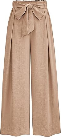 PRETTYGARDEN Women's Wide Leg Work Pants Business Casual High Waisted Loose Palazzo Trouser Summe... | Amazon (US)