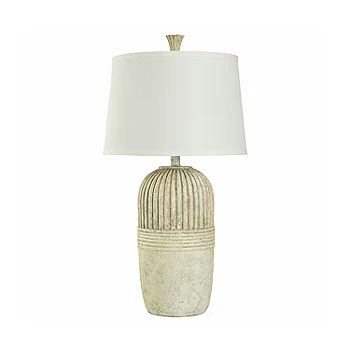 Collective Design By Stylecraft White Washed Pottery Style Table Lamp | JCPenney