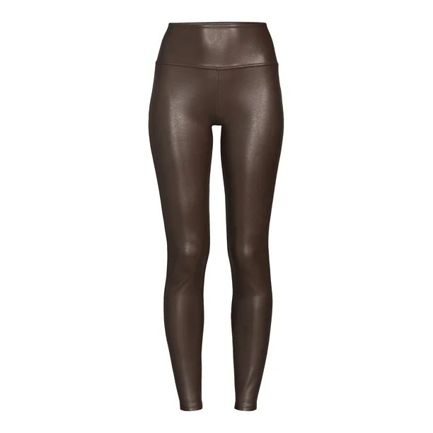 Time and Tru Women's Faux Leather Leggings | Walmart (US)