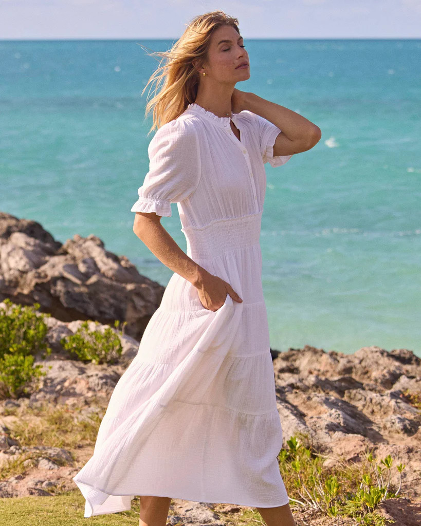 Christa Short Sleeve Maxi Dress | Southern Tide