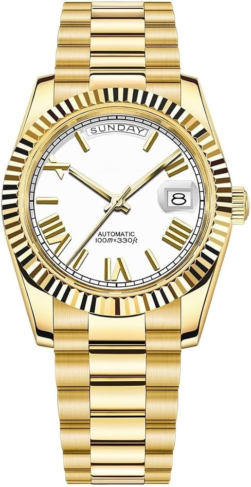 Luxury Automatic Watch for Men, AR Sapphire Glass Mechanical Wrist Watch, Water Resistant 100M St... | Amazon (US)