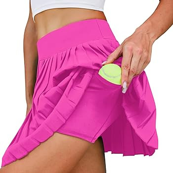 Womens Pleated Tennis Skirts with Pocket Shorts High Waisted Skorts Lightweight Golf Skirt Flowy ... | Amazon (US)