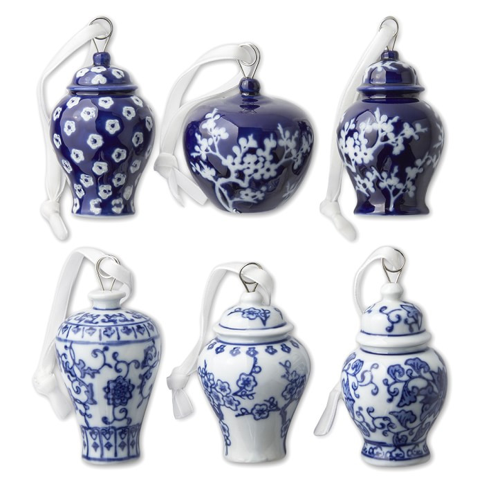 Mini Ginger Jar Ornaments, Set of 6 | Williams-Sonoma