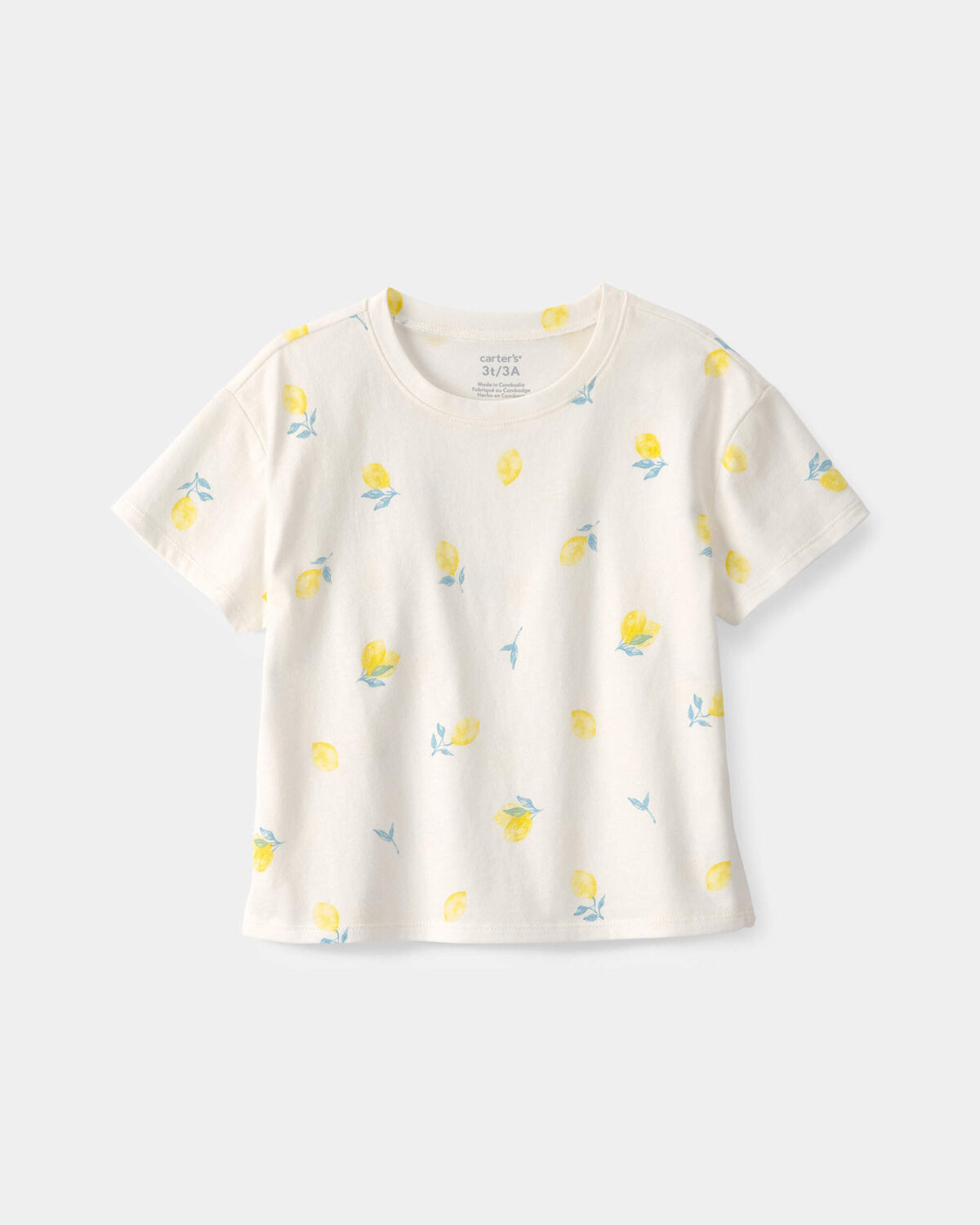 Toddler Girl Lemon Relaxed Top - Cream | Carter's | Carter's Inc