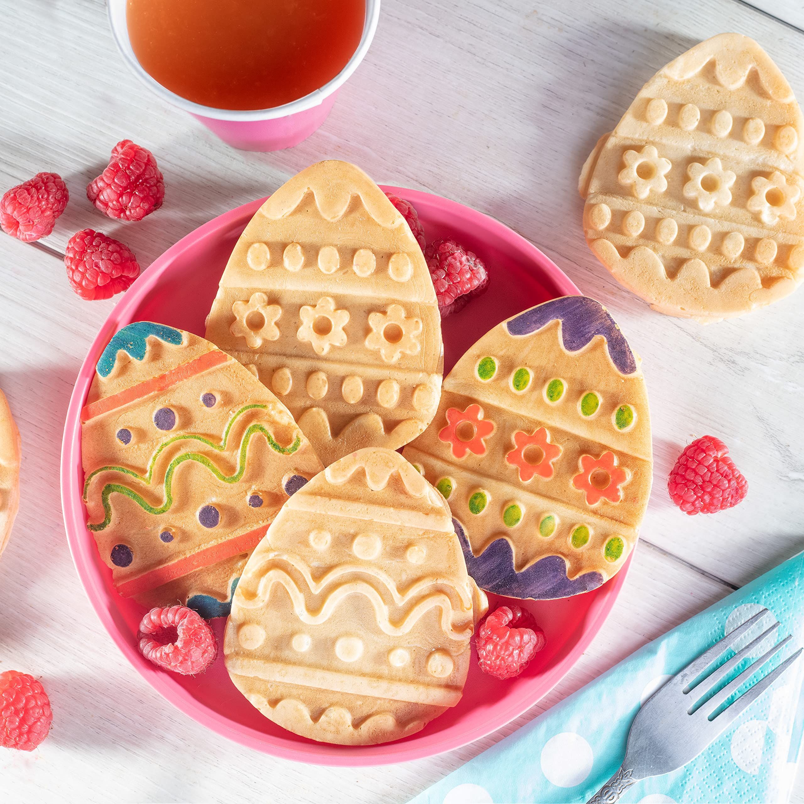 Mini Easter Egg Waffler - Decorate Waffles with Set of 4 Edible Food Makers Included with Recipes -  | Amazon (US)