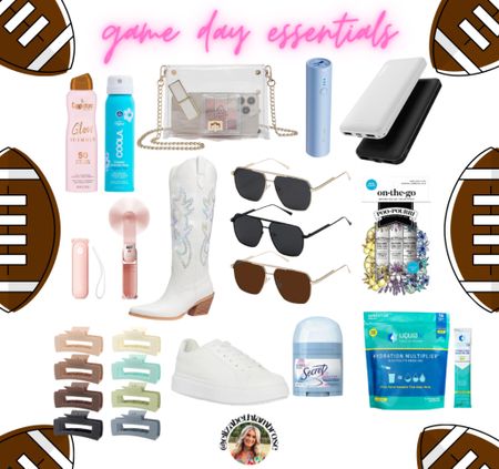 GAME DAY GIRLIES!!
if you’re going to a game day in the south this football season then you’re in luck! Here are some essentials that you will be glad you have on any game day! My top 5 below!!
1. CLEAR PURSE
if you want to carry a purse into a stadium for game day, go clear!! This one from Amazon is perfect and has worked for me multiple times!
2. LIQUID IV 
We all know tailgates can be super fun and also get you a little too drunk if you’re not careful! I always carry a liquid iv just in case! You never know when you will need one for yourself or a friend!!
3. PORTABLE CHARGER
nothing is worse than having your phone die during the game or even worse before it even starts! You’ll thank me later if you have a portable charger with you! 
4.SUNNIES/HAT
cant go wrong with a good pair of sunglasses for those mid morning/ afternoon games!!
5. COMFY SHOES
you will be walking a lot during game day so it’s good to have a comfortable pair of shoes that won’t give you blisters. Been there done that it’s the worst! 
Hope this was helpful!! HAVE FUN!
#gameday #essentials #gamedayguide #football #season #sec #fall #games #amazon #clearpurse #travel 

#LTKtravel #LTKU #LTKSeasonal