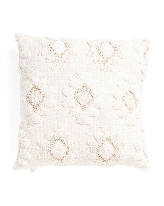 20x20 Textured And Tufted Pillow | TJ Maxx