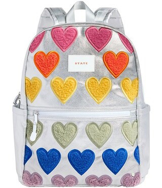 Kids Kane Fuzzy Hearts Double Pocket Backpack | Dillard's