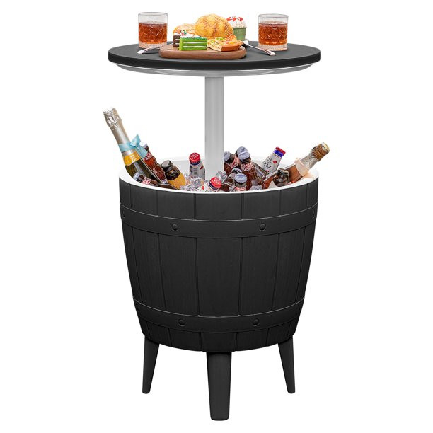Homall Outdoor Patio 10 Gallon Cooler Bar Table 3 in 1 Resin Height Adjustable Hot Tub Side Table... | Walmart (US)