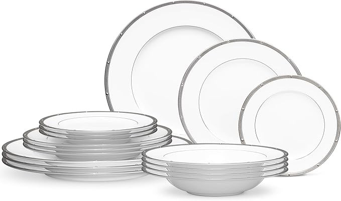 Rochelle 16 Piece Dinnerware Set Color: Platinum | Amazon (US)