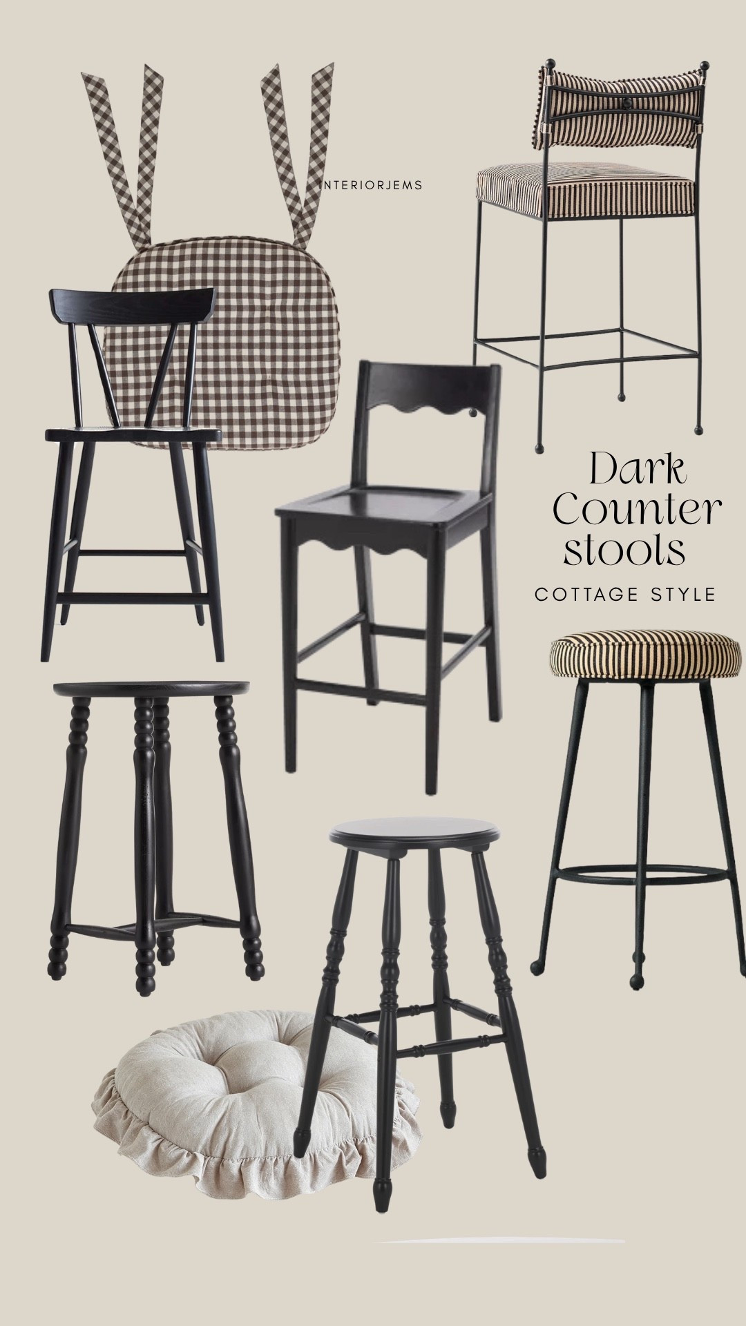 Dark counter, stools, black counter, stools, vintage tile stools for your kitchen

#LTKSaleAlert #LTKHome