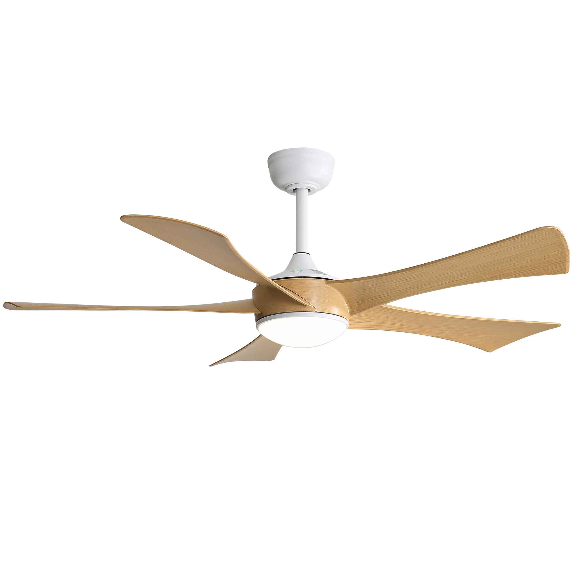 52 Inch Modern Ceiling Fan with 22W LED Light and Remote Control 5 ABS Blades for Living Room - White | Bed Bath & Beyond