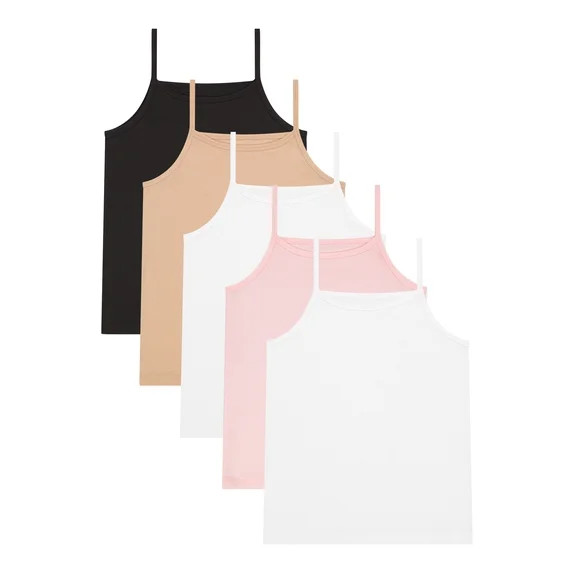 Wonder Nation Girls Cami, 5-Pack, Sizes S-XL | Walmart (US)