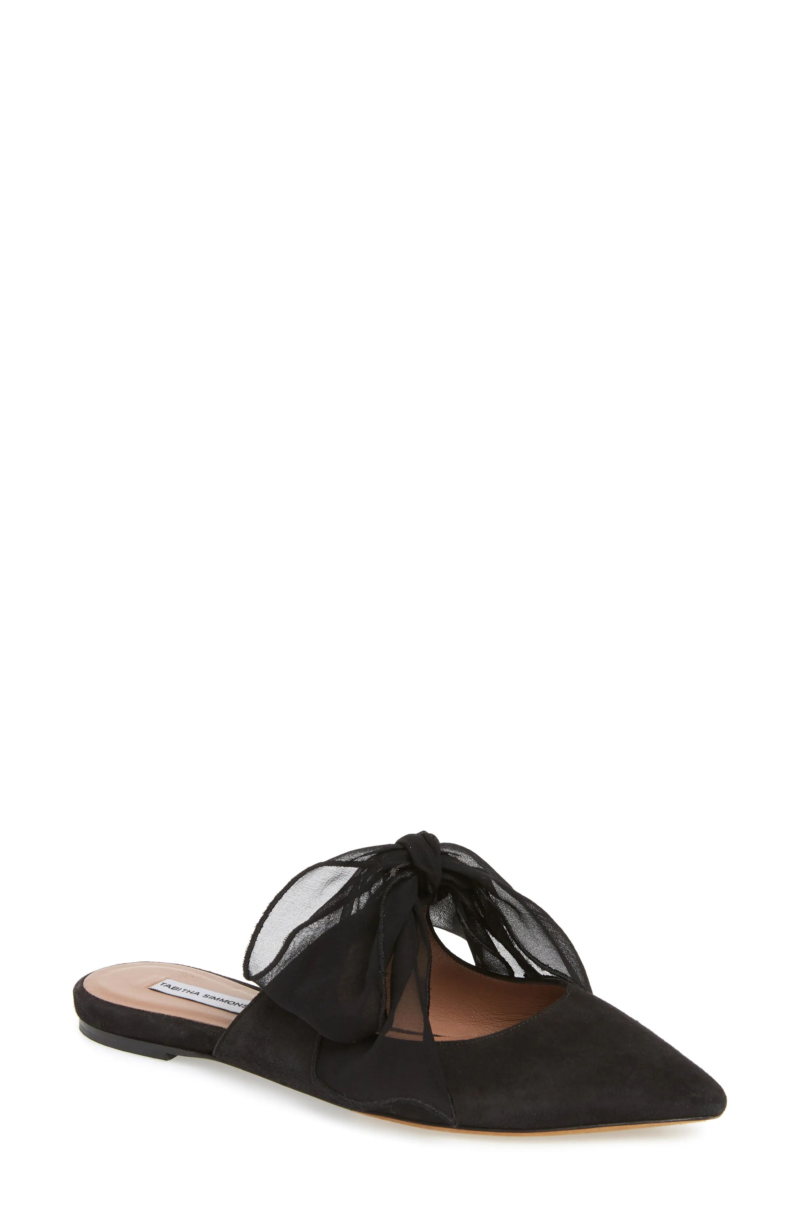 Women's Tabitha Simmons Aida Bow Mule, Size 6US / 36EU - Black | Nordstrom