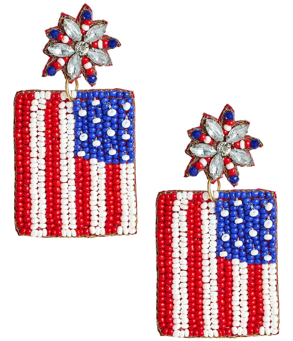 American Flag Beaded Earring | Lisi Lerch Inc