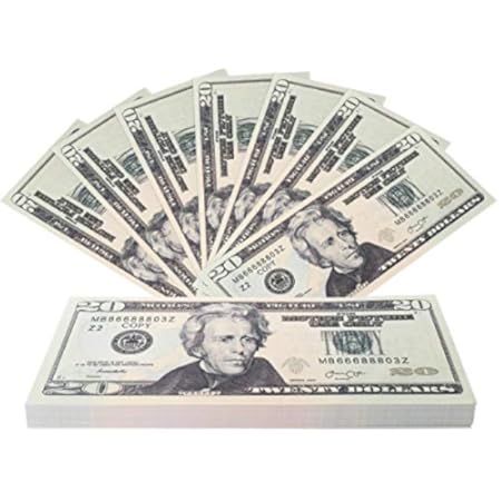 YNK.LWF Prop Money, Copy Video Prop Money Full Print 2 Sided, Props Money One Stack 100 pcs 50Dollar | Amazon (US)