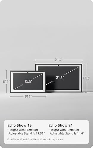 Amazon Echo Show 15 (newest model), Full HD 15.6" kitchen hub for home organization, with built-i... | Amazon (US)