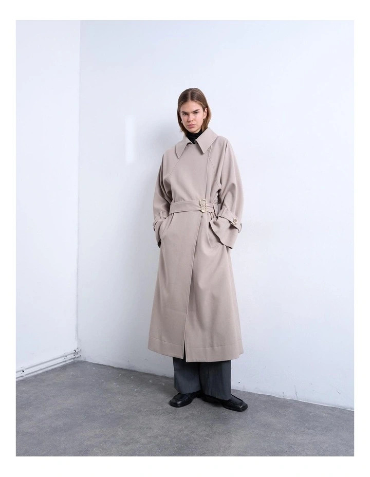 TOPSHOP Grace Trenchcoat in Stone | MYER | Myer