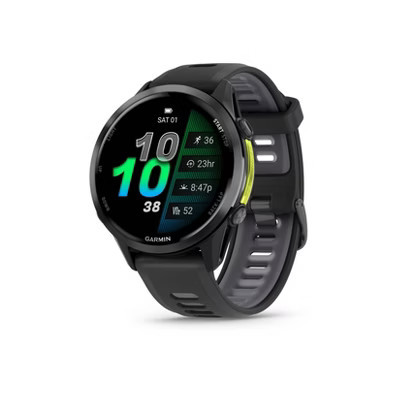 Garmin Forerunner 970 Smartwatch Carbon Gray DLC Titanium with Black Case and Black/Translucent Whitestone Band | Target