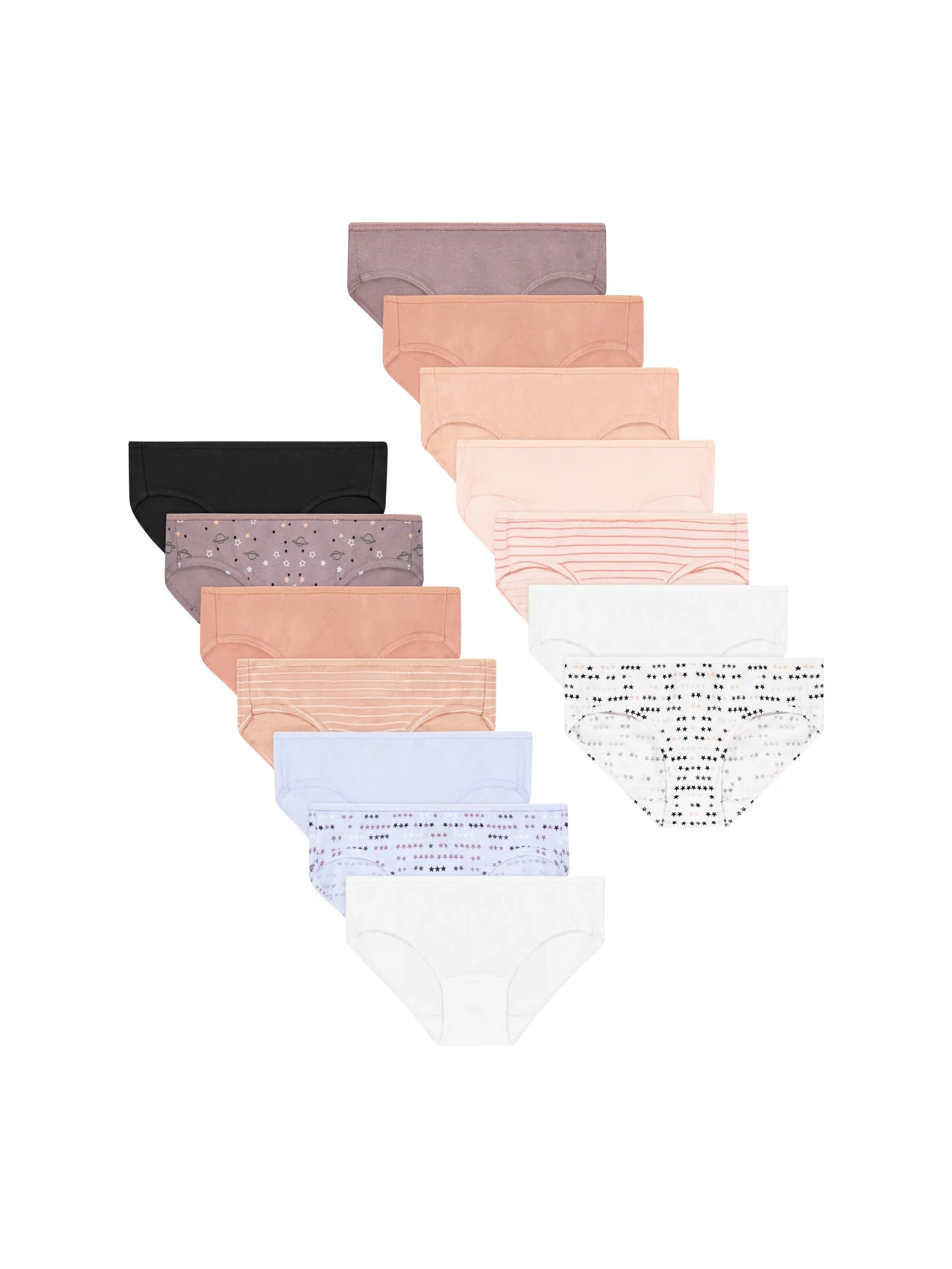 Hanes Girls' Tagless Super Soft Cotton Hipsters, 14 Pack | Walmart (US)