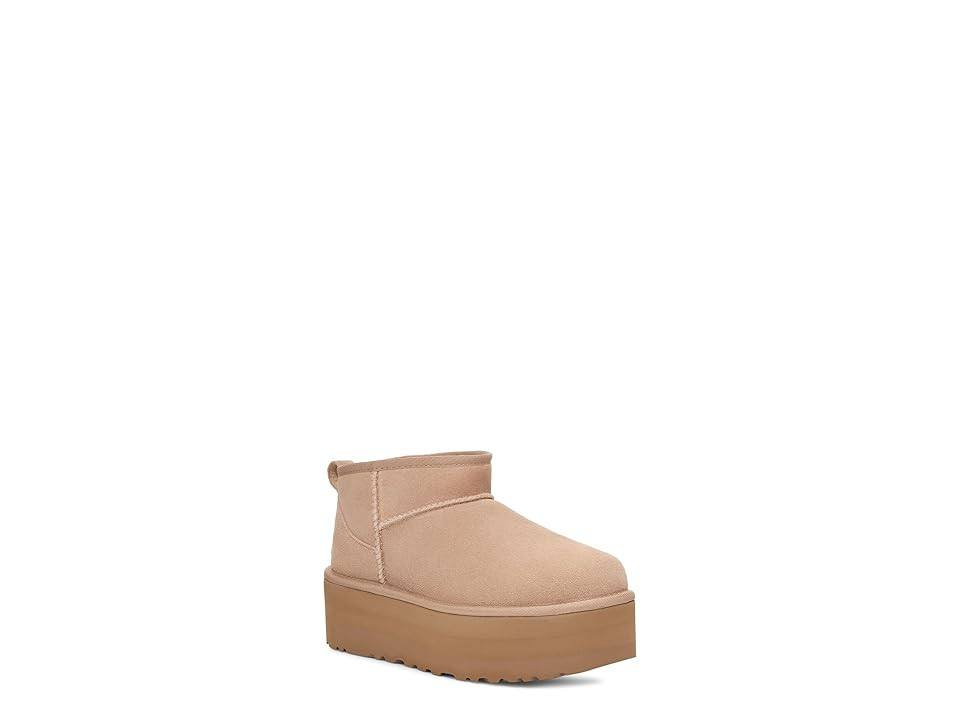UGG Classic Ultra Mini Platform Women's Boots Sand : 10 B - Medium, Suede | Zappos