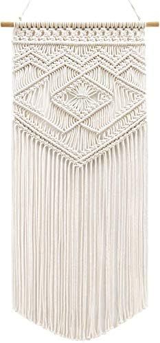 Taufey Macrame Wall Hanging Woven Wall Decor Boho Chic Bohemian Wall Art - Beautiful Apartment Do... | Amazon (US)