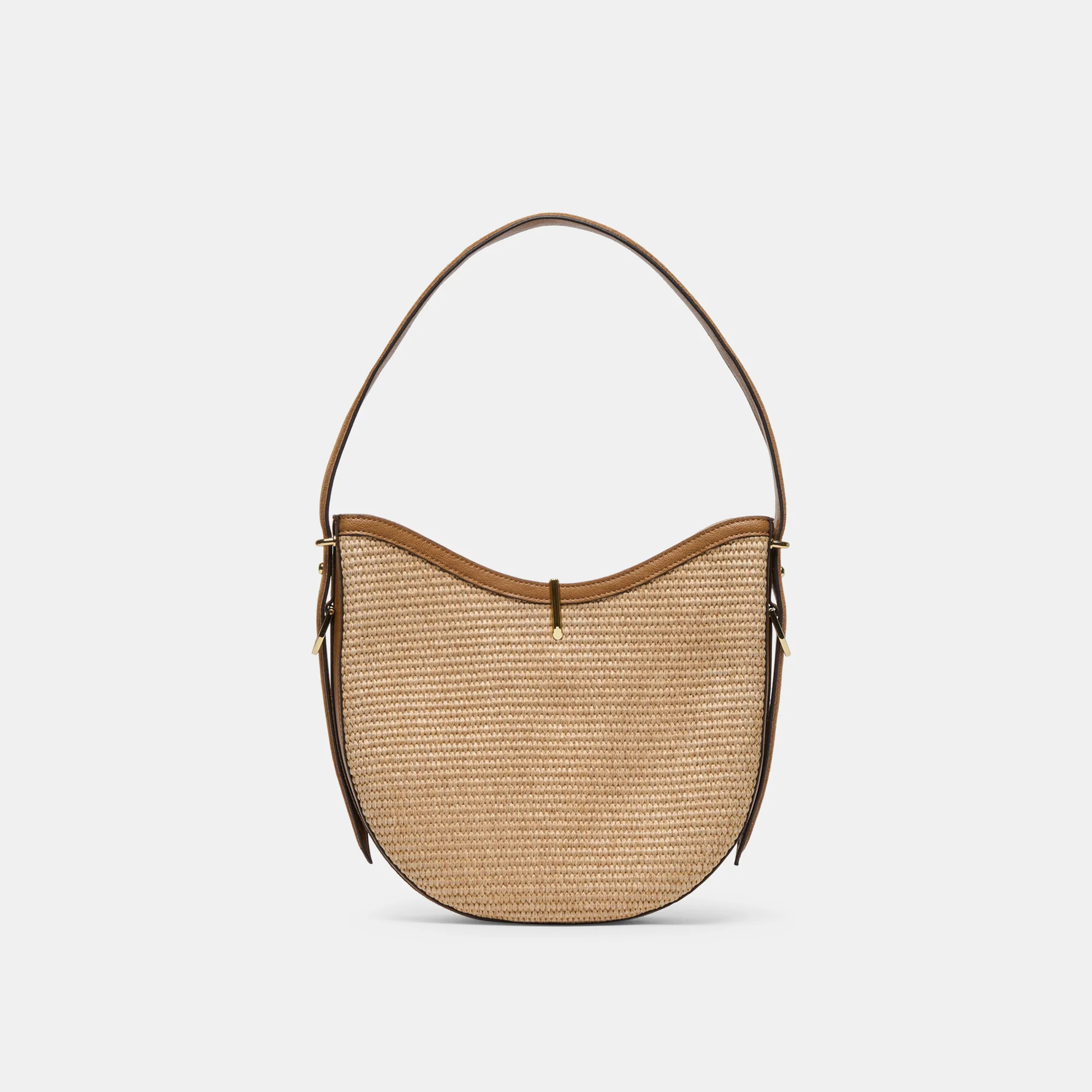 Bree Shoulder Bag Tan Woven Raffia | DolceVita.com