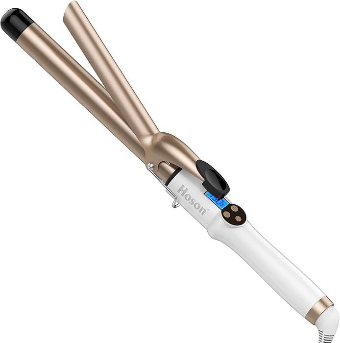 Hoson 1 Inch Curling Iron Professional Ceramic Tourmaline Coating Barrel Hair Curler, LCD Dispaly... | Amazon (US)