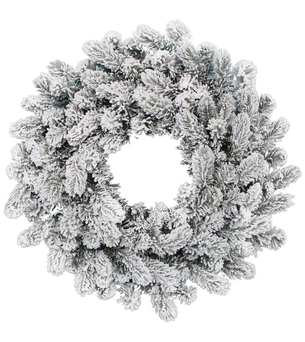 24" King Flock® Wreath Unlit | King of Christmas