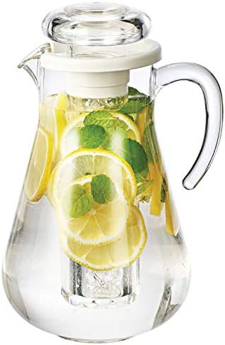 Service Ideas SWP19SB Acrylic Pitcher with Ice Tube, 1.9 Liter (64.2 oz.), Clear | Amazon (US)