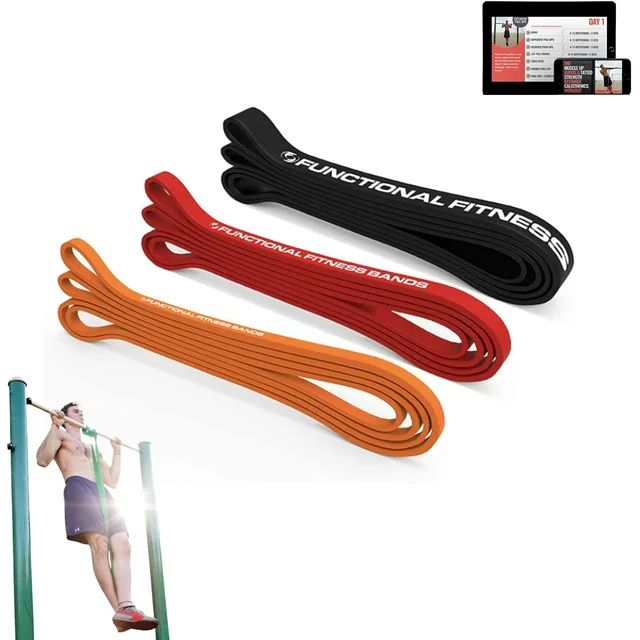 Functional Fitness Bands Pull Up Assistance and Resistance Bands, Set of 3 Exercise Bands - Walma... | Walmart (US)