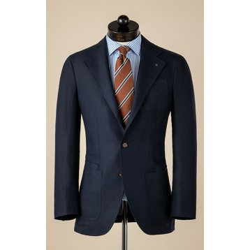Navy Linen - Neapolitan Cut | SPIER & MACKAY | SPIER & MACKAY