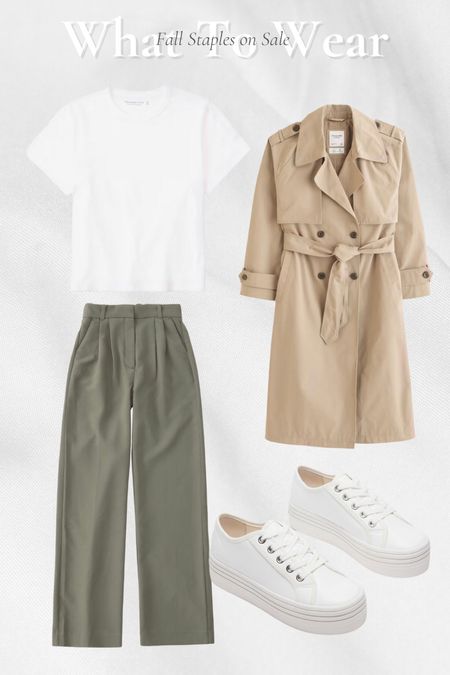 How to style a white tee this fall 🤍

| trench coat | how to wear | fall outfits | platform shoes | tennis shoes | trousers |



#LTKSeasonal #LTKsalealert #LTKSale
