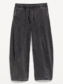 High-Waisted Pull-On Barrel Jeans | Old Navy (US)