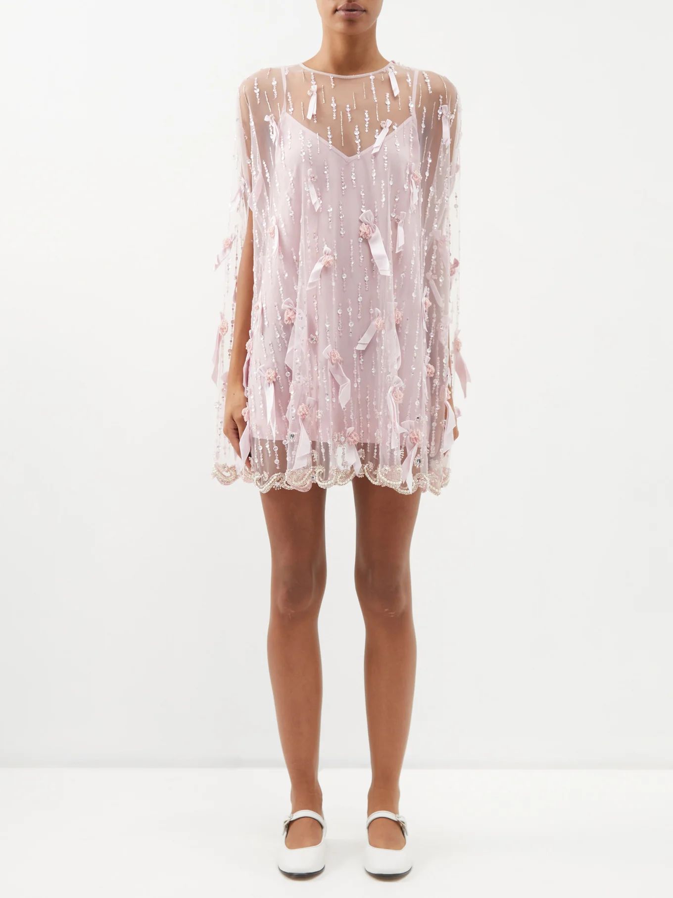 Noah hand-embroidered tulle and silk cape dress | BERNADETTE | Matches (US)