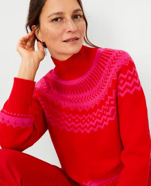 Fair Isle Turtleneck Sweater | Ann Taylor (US)